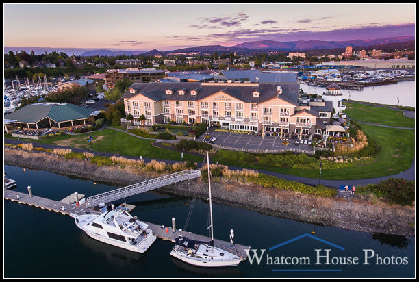 Hotel Bellwether sunset aerial