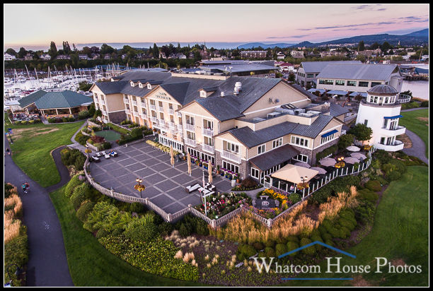 Hotel Bellwether sunset aerial