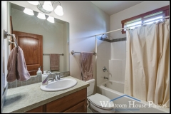 In-law suite bathroom, 1430 Eastwood Way, Lynden, WA. © 2016 Mark Turner