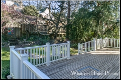 Rear deck view to yard, 715 15th Street, Bellingham, WA. © 2016 Mark Turner